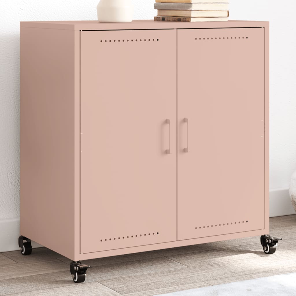 Dressoir 68x39x72 cm staal roze is nu te koop bij PeponiXL, paradijselijk wonen!
