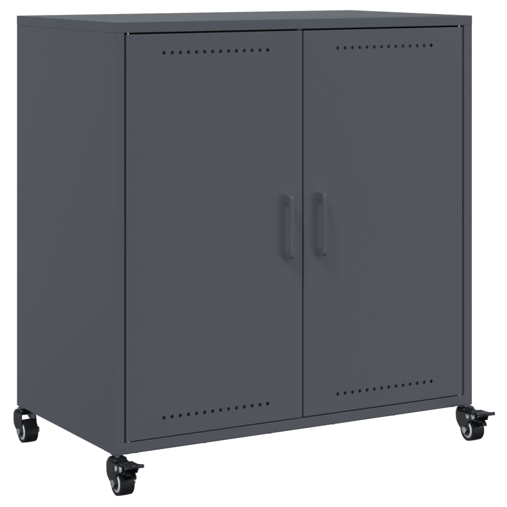Dressoir 68x39x72 cm staal antracietkleurig is nu te koop bij PeponiXL, paradijselijk wonen!