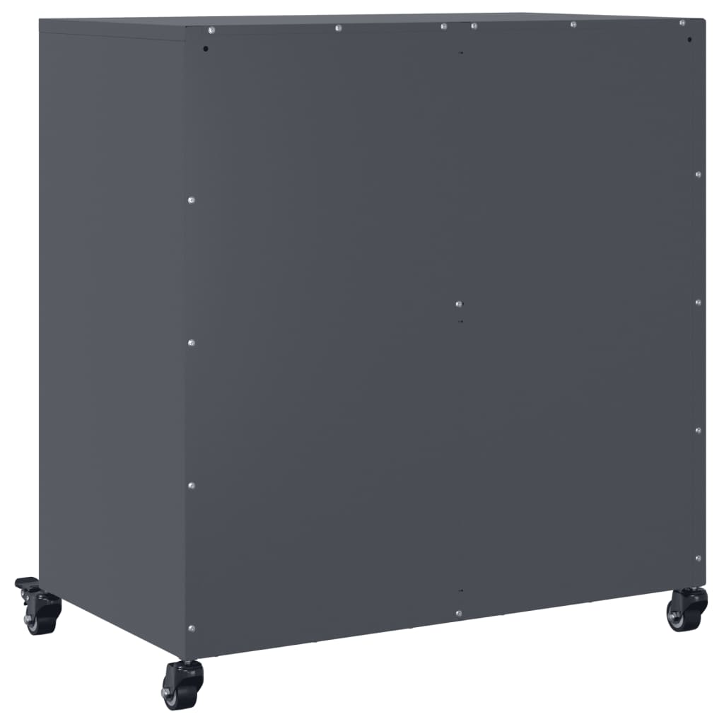 Dressoir 68x39x72 cm staal antracietkleurig is nu te koop bij PeponiXL, paradijselijk wonen!