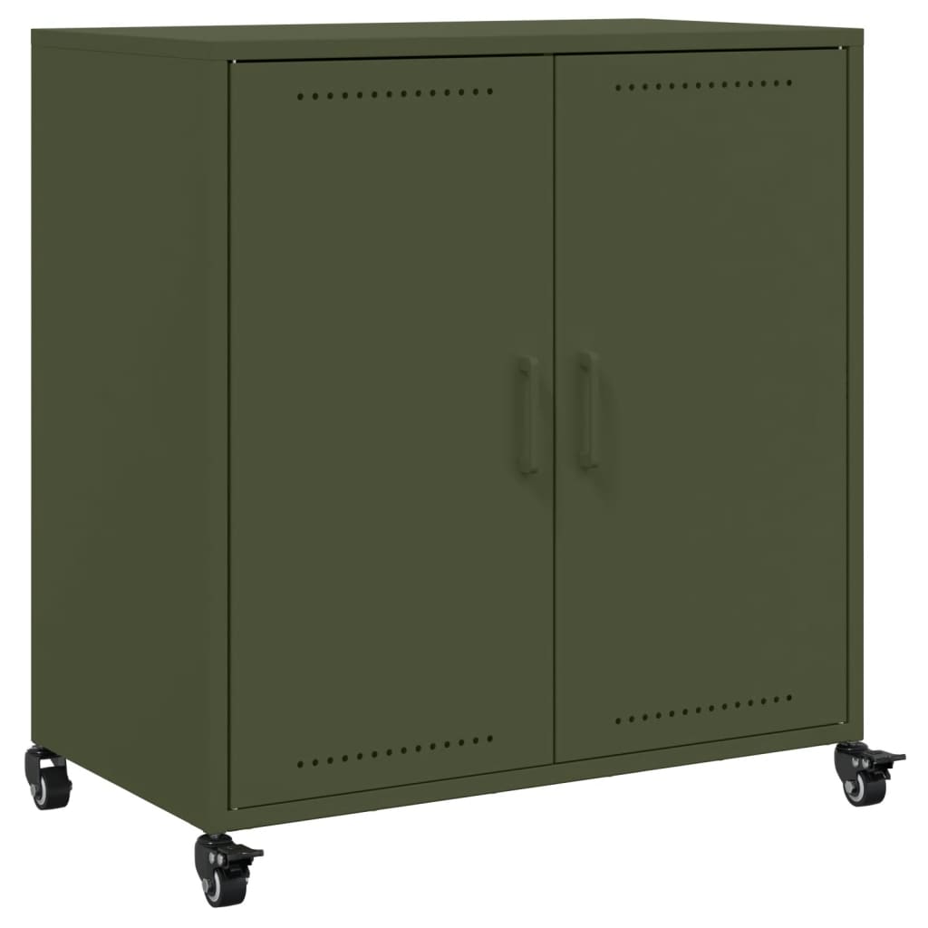Dressoir 68x39x72 cm staal olijfgroen is nu te koop bij PeponiXL, paradijselijk wonen!