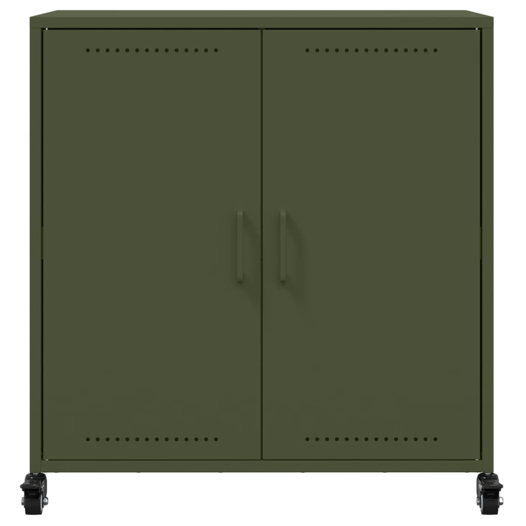 Dressoir 68x39x72 cm staal olijfgroen is nu te koop bij PeponiXL, paradijselijk wonen!