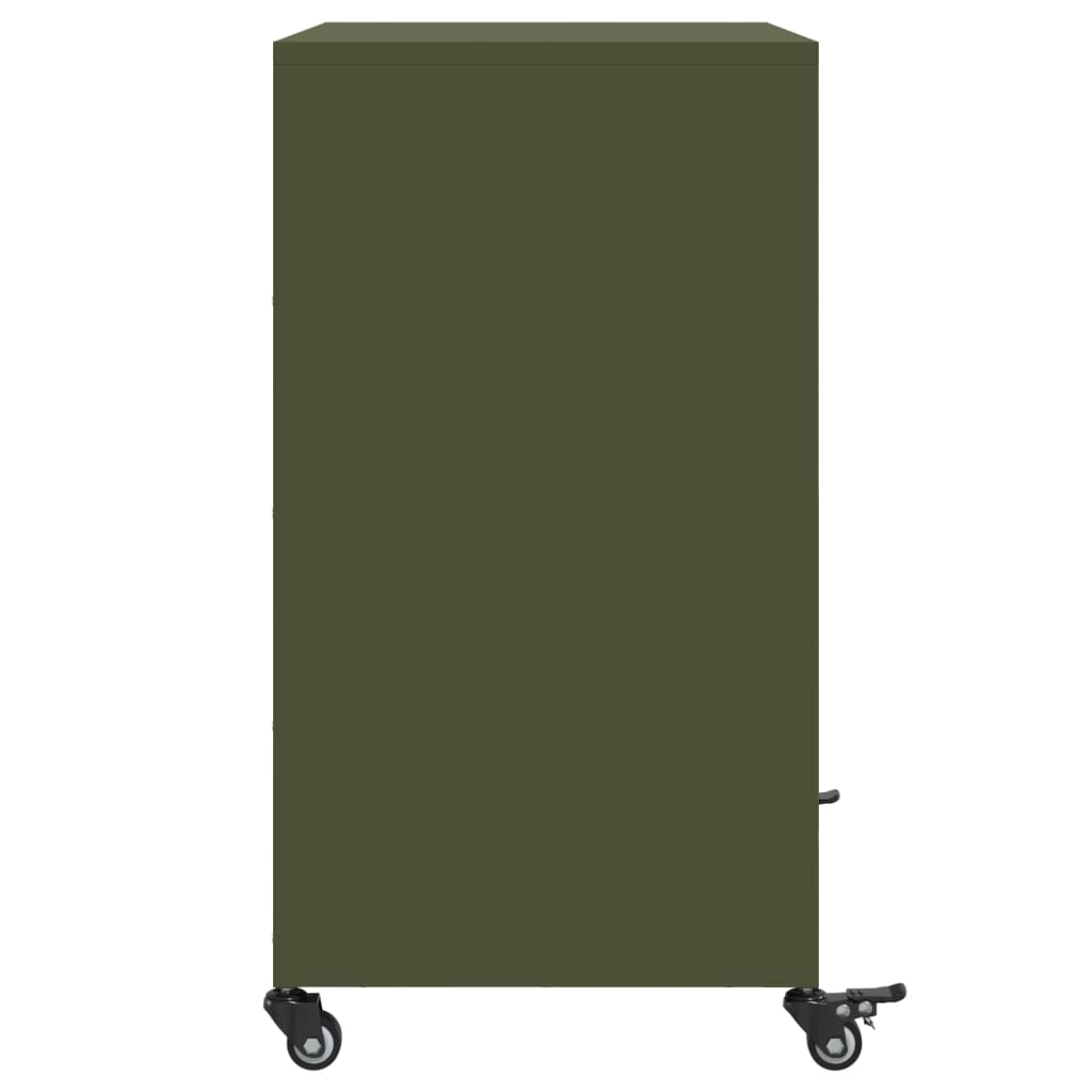Dressoir 68x39x72 cm staal olijfgroen is nu te koop bij PeponiXL, paradijselijk wonen!