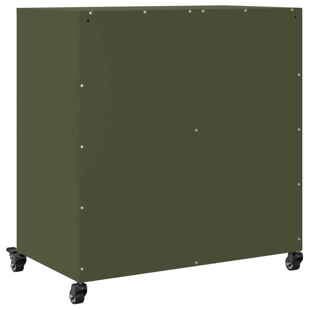 Dressoir 68x39x72 cm staal olijfgroen is nu te koop bij PeponiXL, paradijselijk wonen!