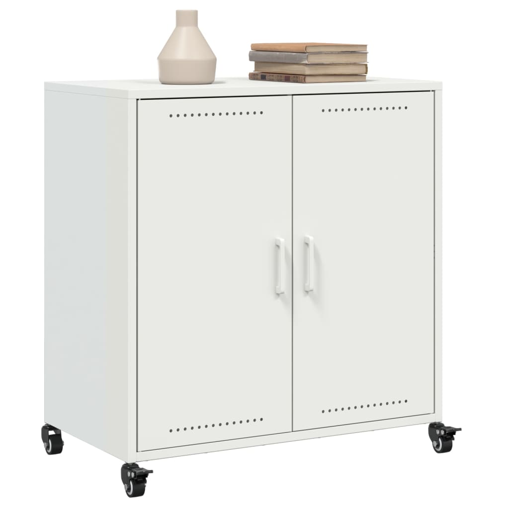 Dressoir 68x39x72 cm staal wit is nu te koop bij PeponiXL, paradijselijk wonen!
