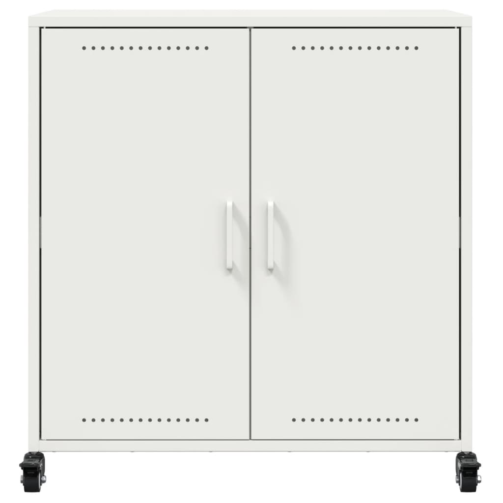 Dressoir 68x39x72 cm staal wit is nu te koop bij PeponiXL, paradijselijk wonen!