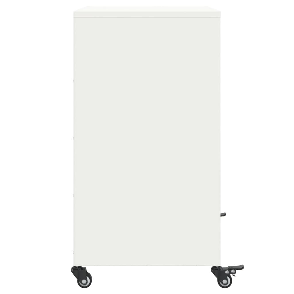 Dressoir 68x39x72 cm staal wit is nu te koop bij PeponiXL, paradijselijk wonen!