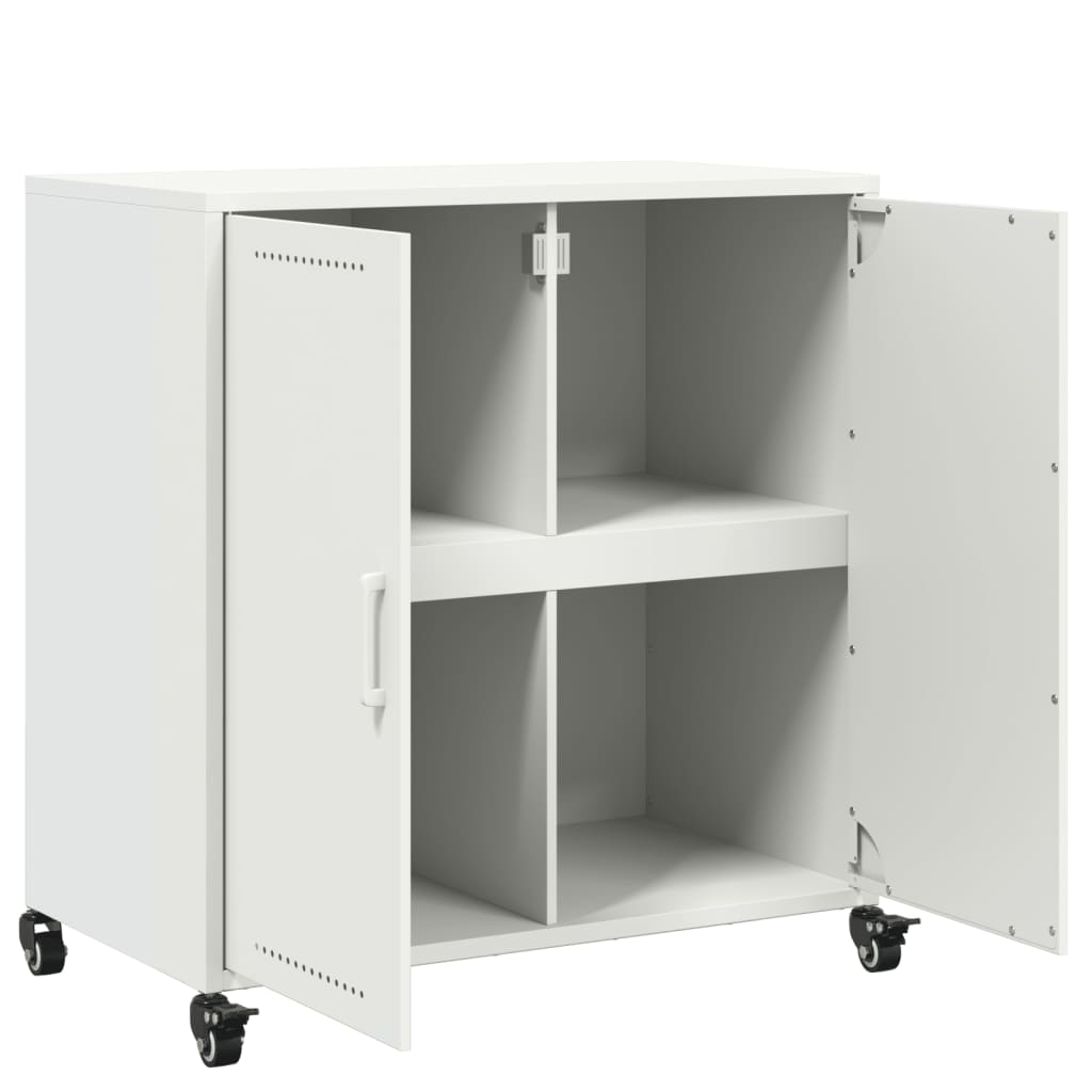 Dressoir 68x39x72 cm staal wit is nu te koop bij PeponiXL, paradijselijk wonen!