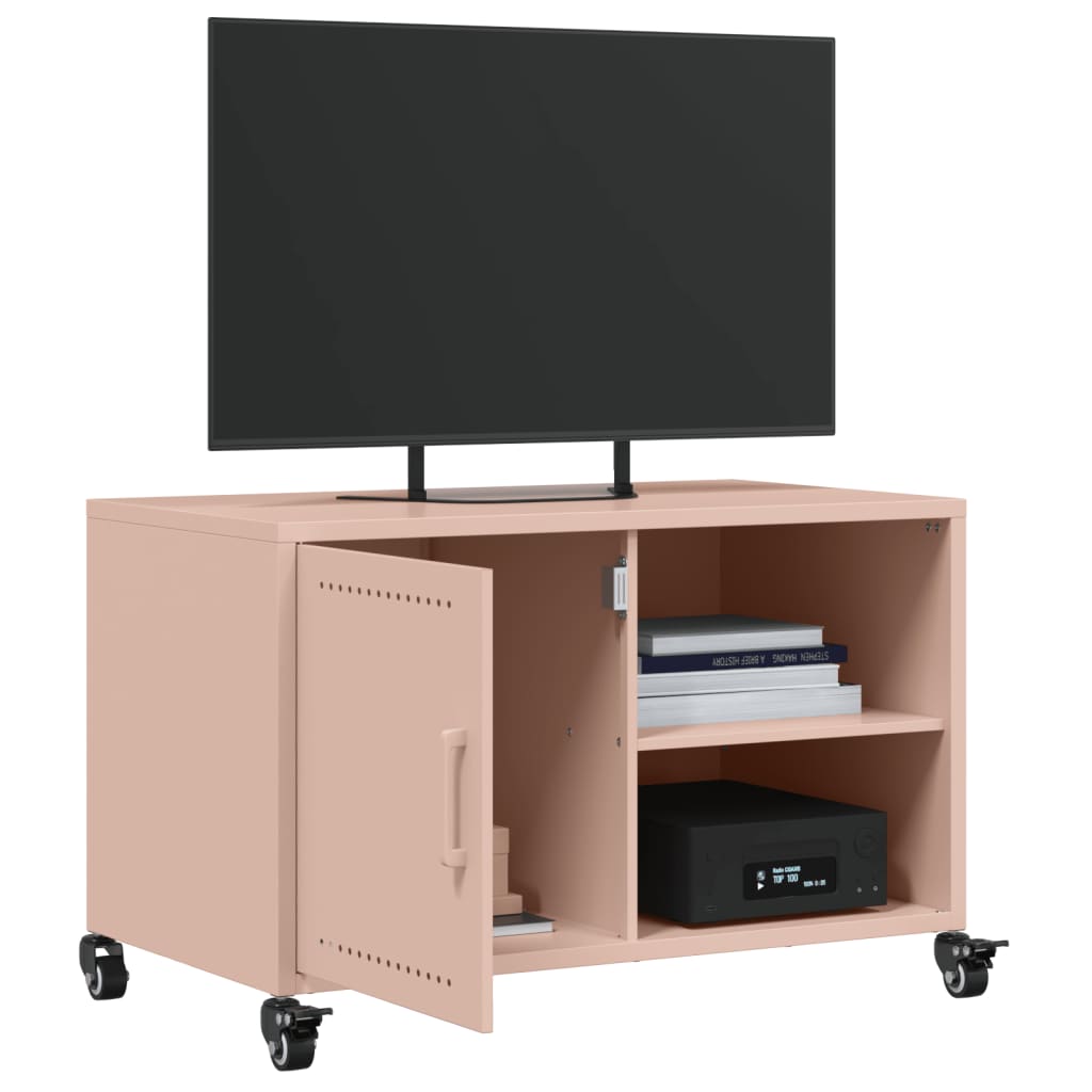 Tv-meubel 68x39x43,5 cm staal roze is nu te koop bij PeponiXL, paradijselijk wonen!