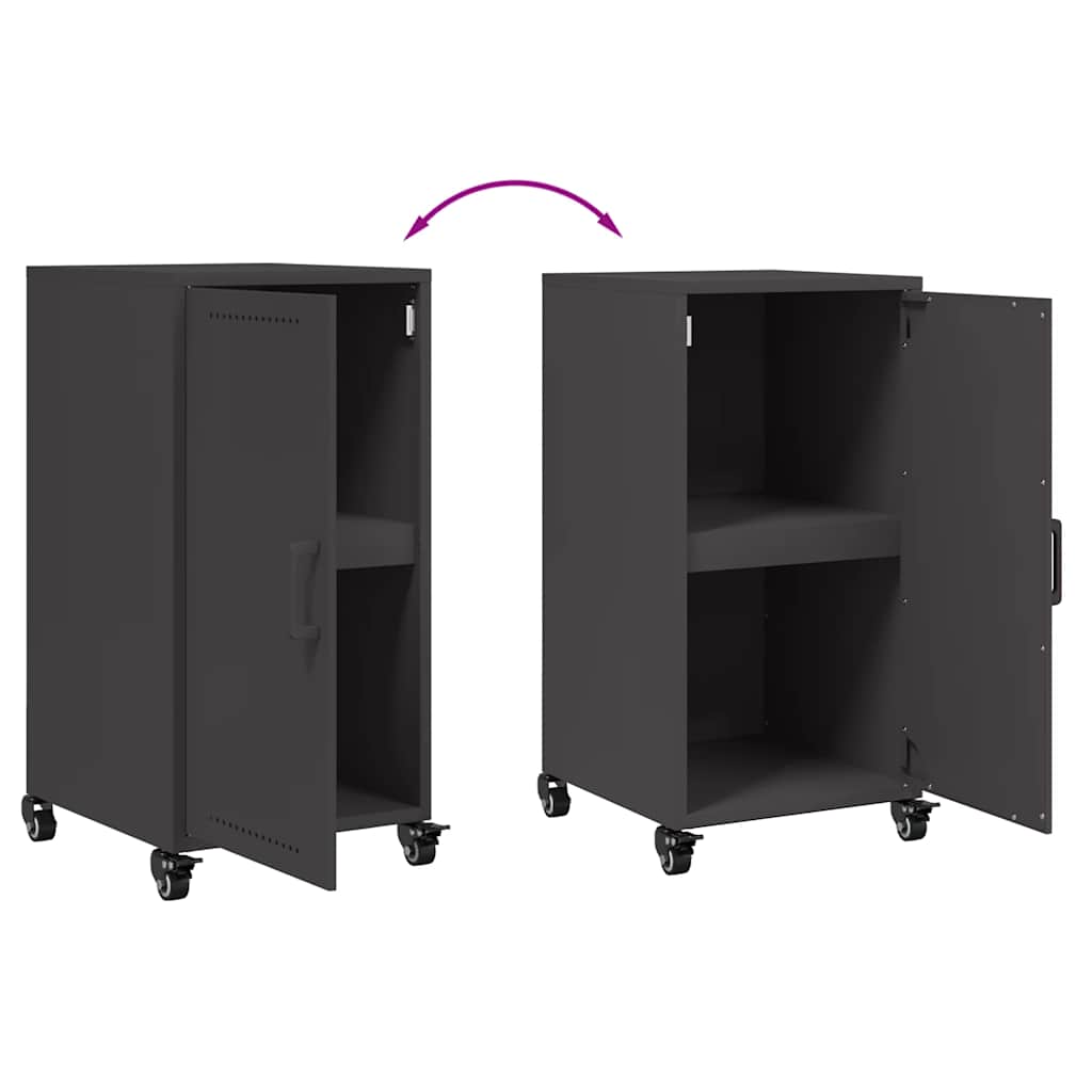 Dressoir 36x39x72 cm staal zwart