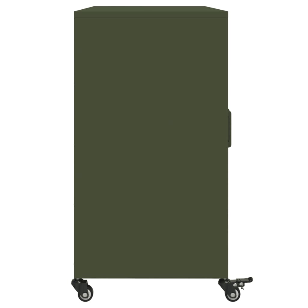 Dressoir 100,5x39x72 cm staal olijfgroen is nu te koop bij PeponiXL, paradijselijk wonen!