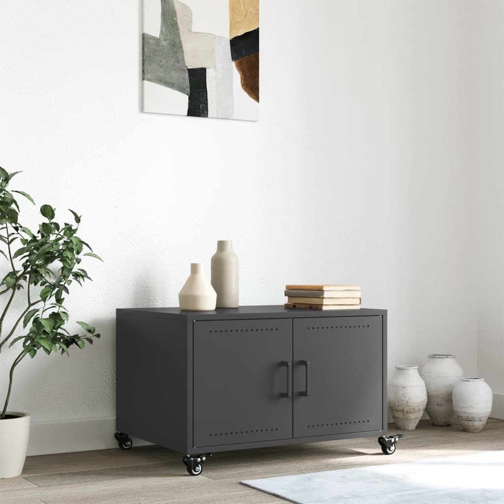 Salontafel 68x50x43,5 cm staal zwart is nu te koop bij PeponiXL, paradijselijk wonen!