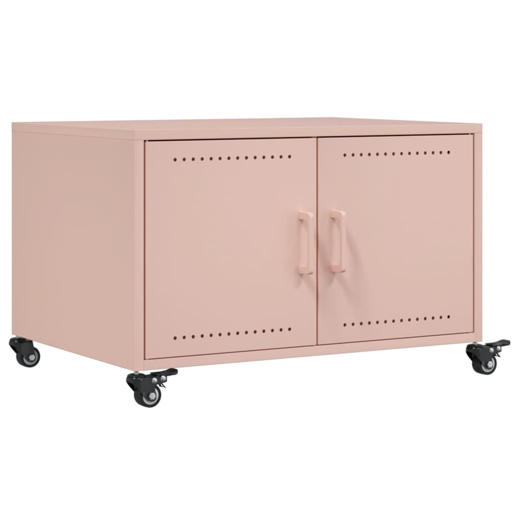 Salontafel 68x50x43,5 cm staal roze is nu te koop bij PeponiXL, paradijselijk wonen!