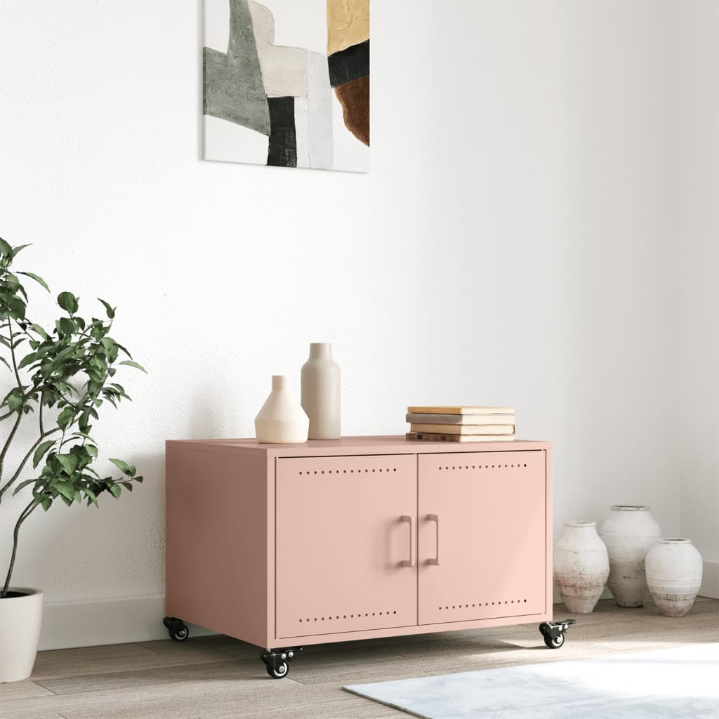 Salontafel 68x50x43,5 cm staal roze is nu te koop bij PeponiXL, paradijselijk wonen!