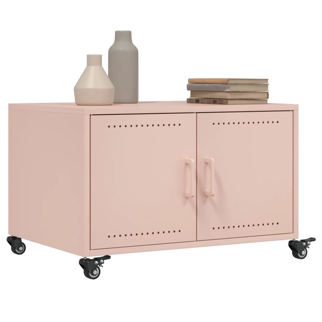 Salontafel 68x50x43,5 cm staal roze is nu te koop bij PeponiXL, paradijselijk wonen!