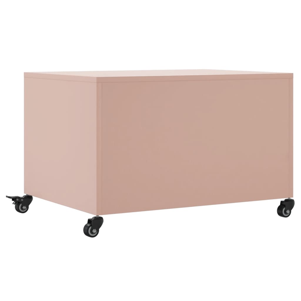 Salontafel 68x50x43,5 cm staal roze is nu te koop bij PeponiXL, paradijselijk wonen!