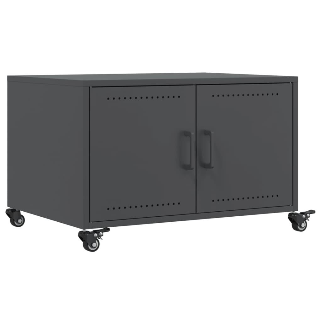 Salontafel 68x50x43,5 cm staal antracietkleurig is nu te koop bij PeponiXL, paradijselijk wonen!