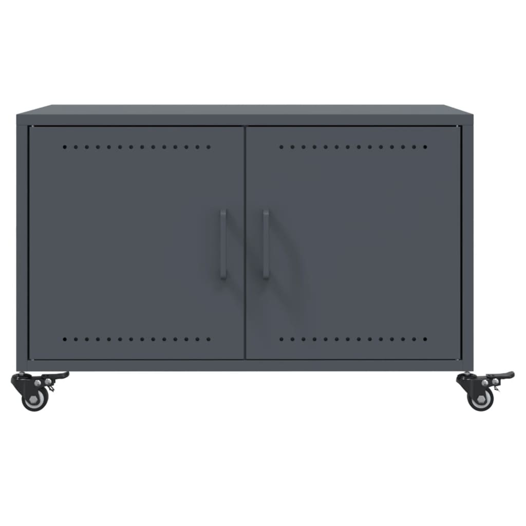 Salontafel 68x50x43,5 cm staal antracietkleurig is nu te koop bij PeponiXL, paradijselijk wonen!