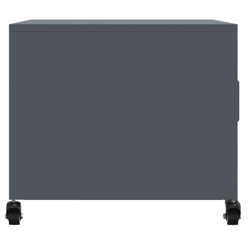 Salontafel 68x50x43,5 cm staal antracietkleurig is nu te koop bij PeponiXL, paradijselijk wonen!