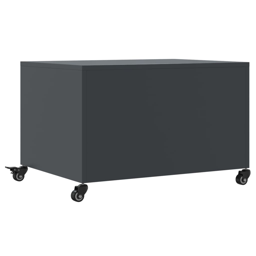 Salontafel 68x50x43,5 cm staal antracietkleurig is nu te koop bij PeponiXL, paradijselijk wonen!