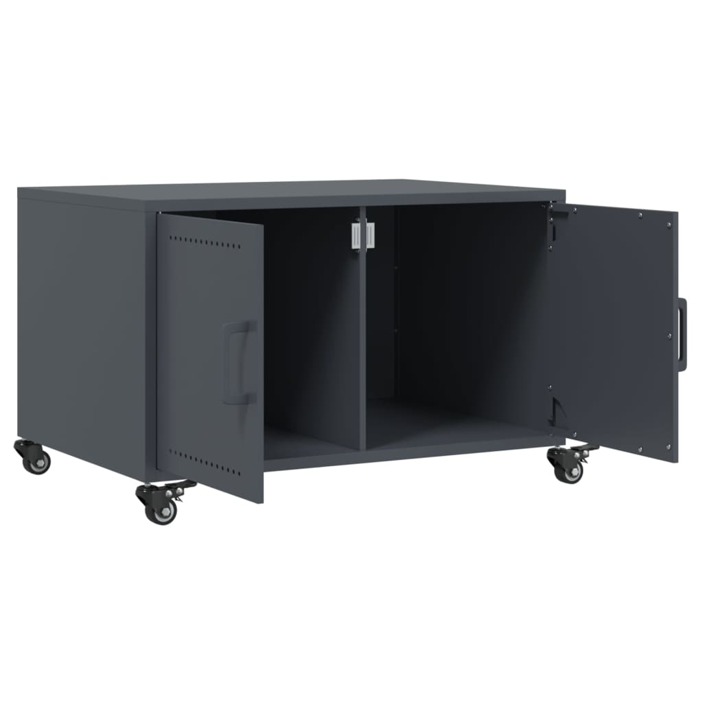 Salontafel 68x50x43,5 cm staal antracietkleurig is nu te koop bij PeponiXL, paradijselijk wonen!
