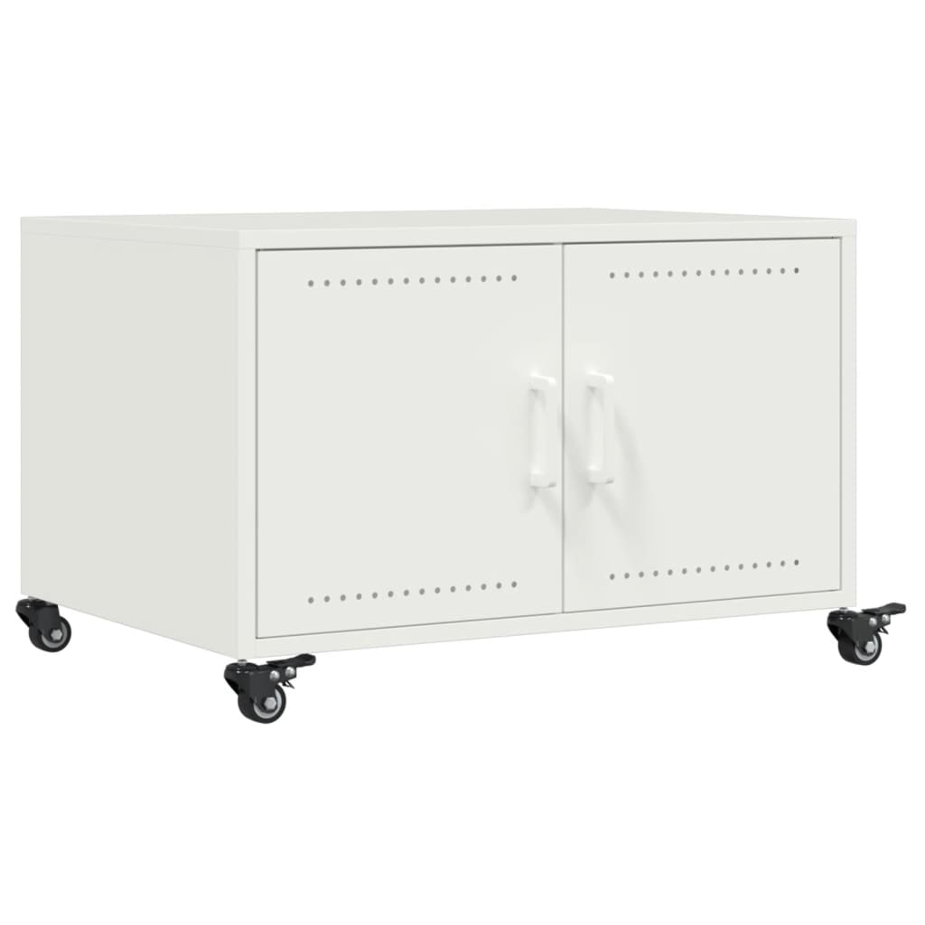Salontafel 68x50x43,5 cm staal wit is nu te koop bij PeponiXL, paradijselijk wonen!