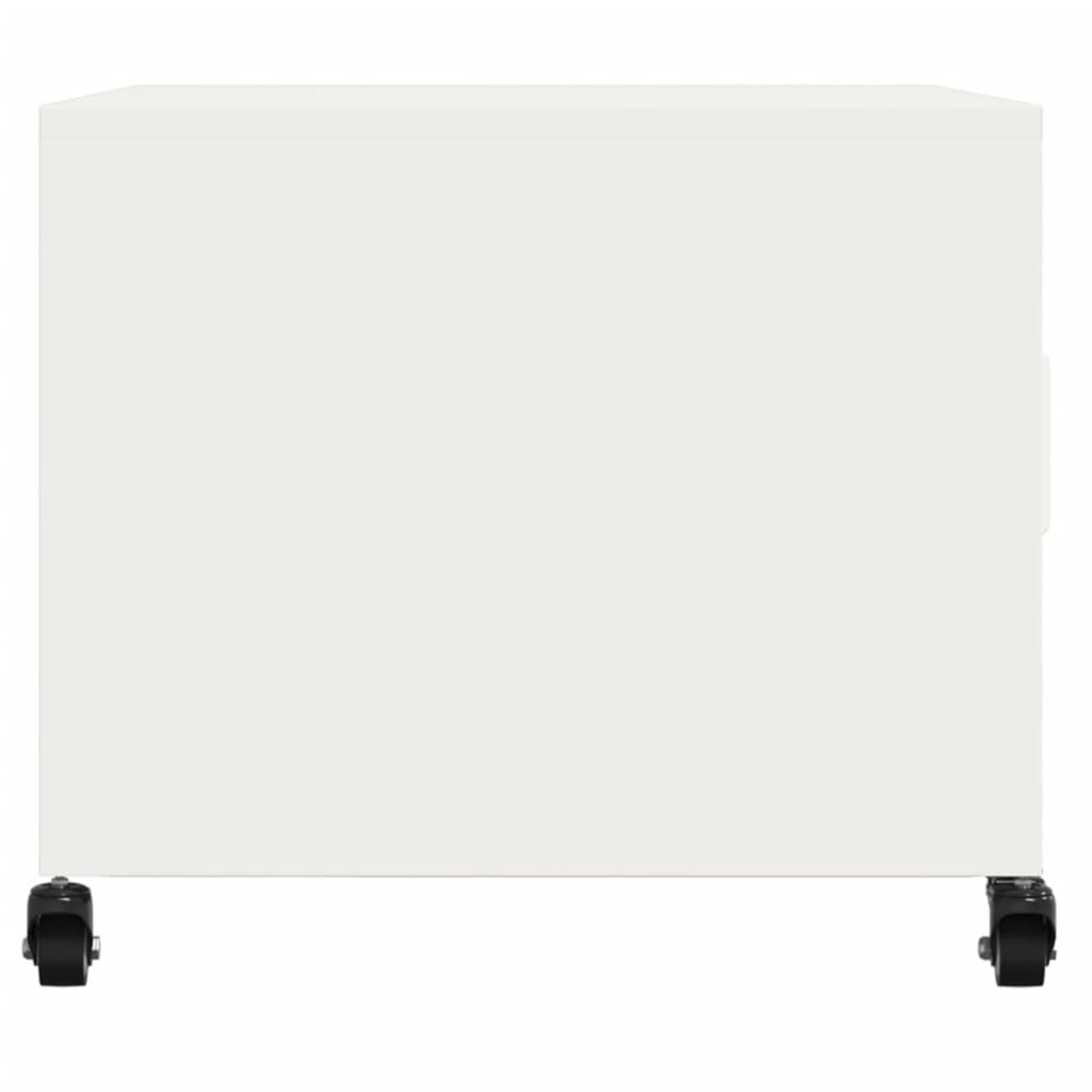 Salontafel 68x50x43,5 cm staal wit is nu te koop bij PeponiXL, paradijselijk wonen!