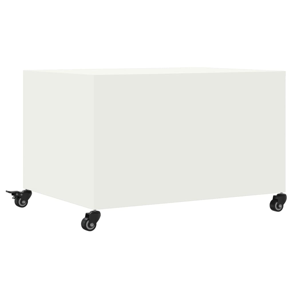 Salontafel 68x50x43,5 cm staal wit is nu te koop bij PeponiXL, paradijselijk wonen!