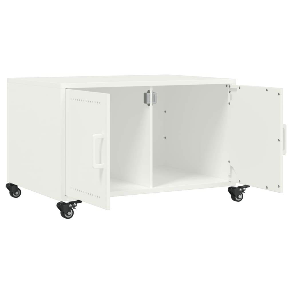 Salontafel 68x50x43,5 cm staal wit is nu te koop bij PeponiXL, paradijselijk wonen!