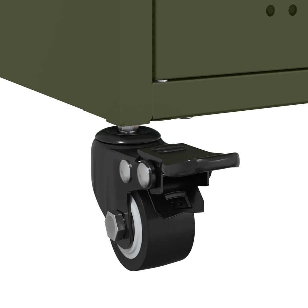 Tv-meubel 100,5x39x43,5 cm staal olijfgroen is nu te koop bij PeponiXL, paradijselijk wonen!