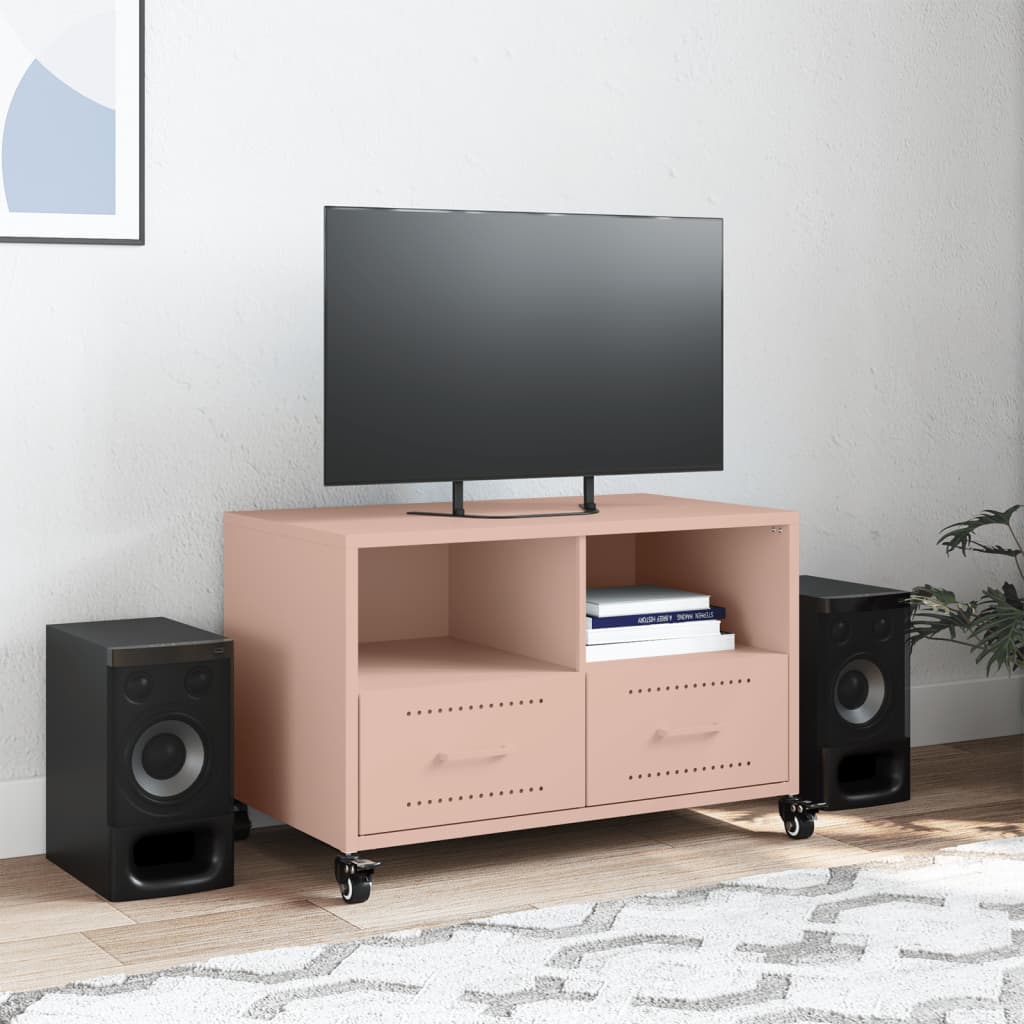 Tv-meubel 68x39x43,5 cm staal roze is nu te koop bij PeponiXL, paradijselijk wonen!