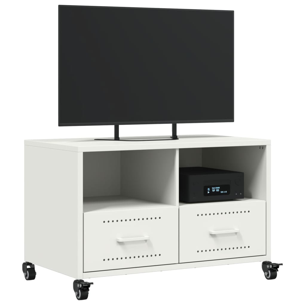 Tv-meubel 68x39x43,5 cm staal wit is nu te koop bij PeponiXL, paradijselijk wonen!