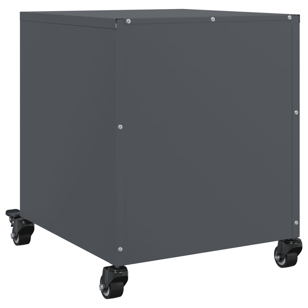 Nachtkastje 36x39x43,5 cm staal antracietkleurig is nu te koop bij PeponiXL, paradijselijk wonen!