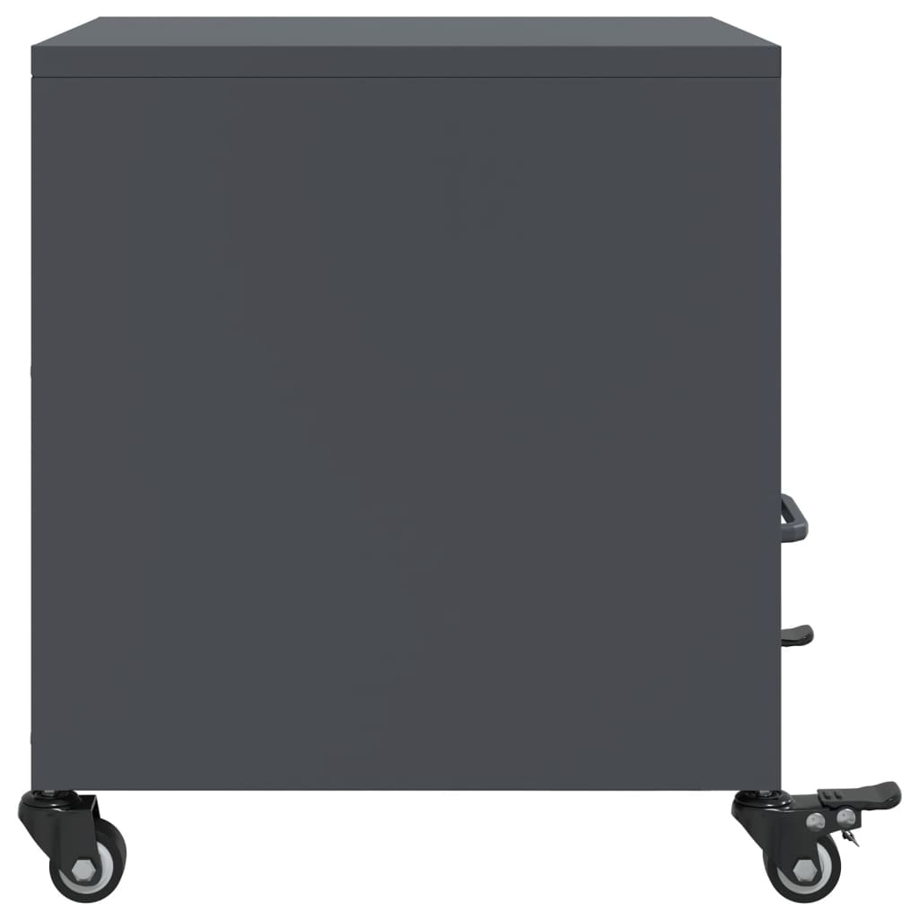 Nachtkastjes 2 st 36x39x43,5 cm staal antracietkleurig is nu te koop bij PeponiXL, paradijselijk wonen!