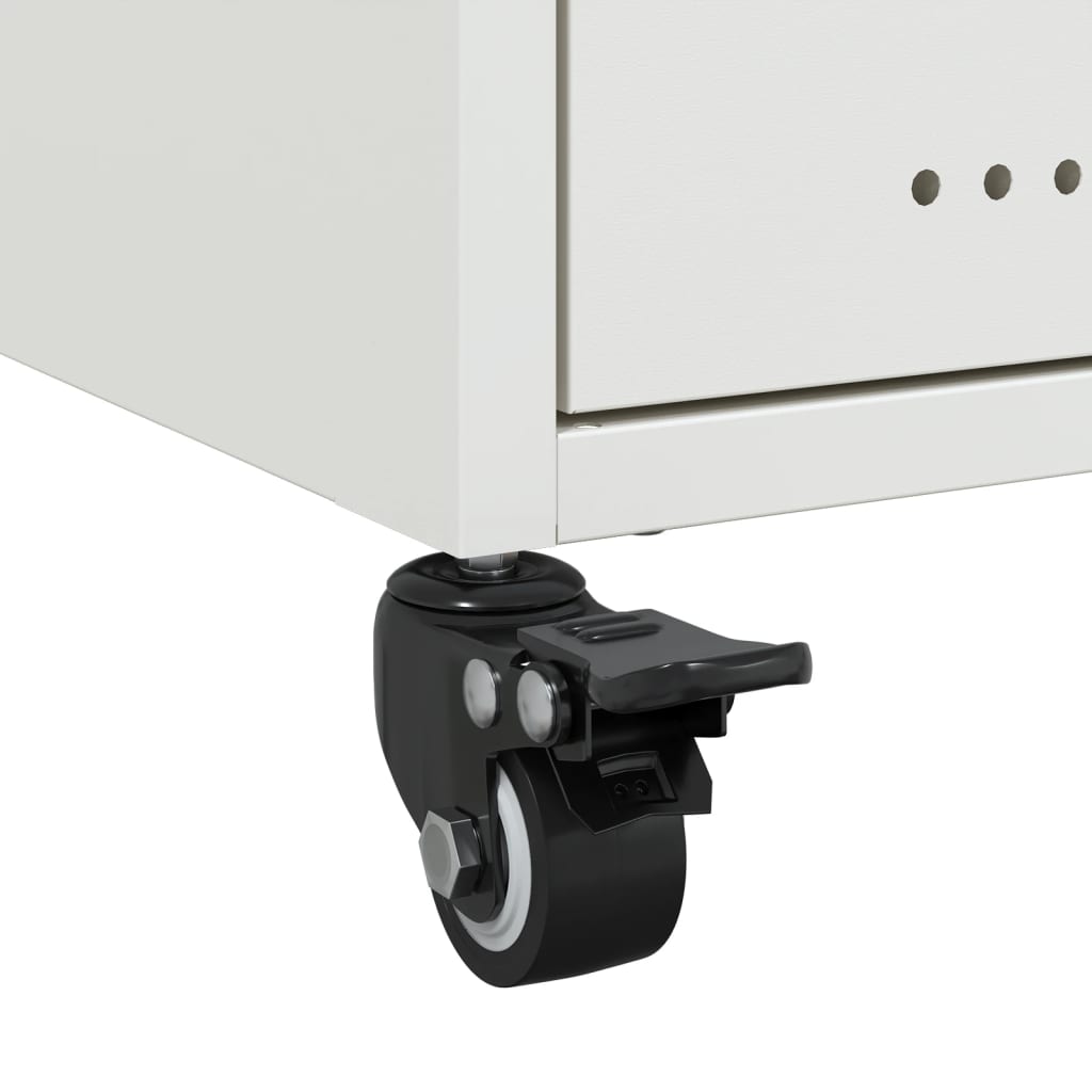 Nachtkastje 36x39x43,5 cm staal wit is nu te koop bij PeponiXL, paradijselijk wonen!