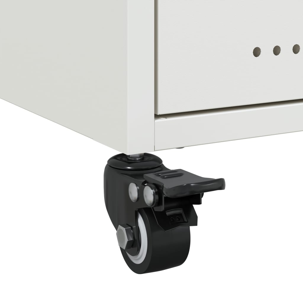 Nachtkastjes 2 st 36x39x43,5 cm staal wit is nu te koop bij PeponiXL, paradijselijk wonen!