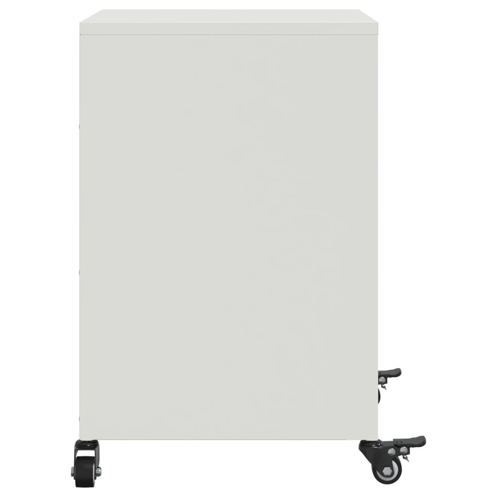 Nachtkastjes 2 st 36x39x59 cm staal wit is nu te koop bij PeponiXL, paradijselijk wonen!