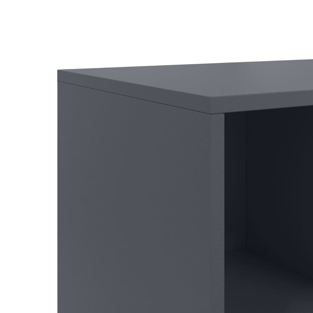 Dressoir 100,5x39x72 cm staal antracietkleurig is nu te koop bij PeponiXL, paradijselijk wonen!