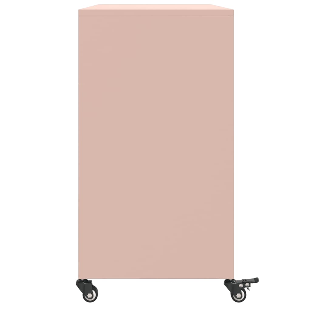 Dressoir 100,5x39x72 cm staal roze is nu te koop bij PeponiXL, paradijselijk wonen!