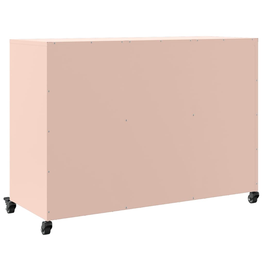 Dressoir 100,5x39x72 cm staal roze is nu te koop bij PeponiXL, paradijselijk wonen!