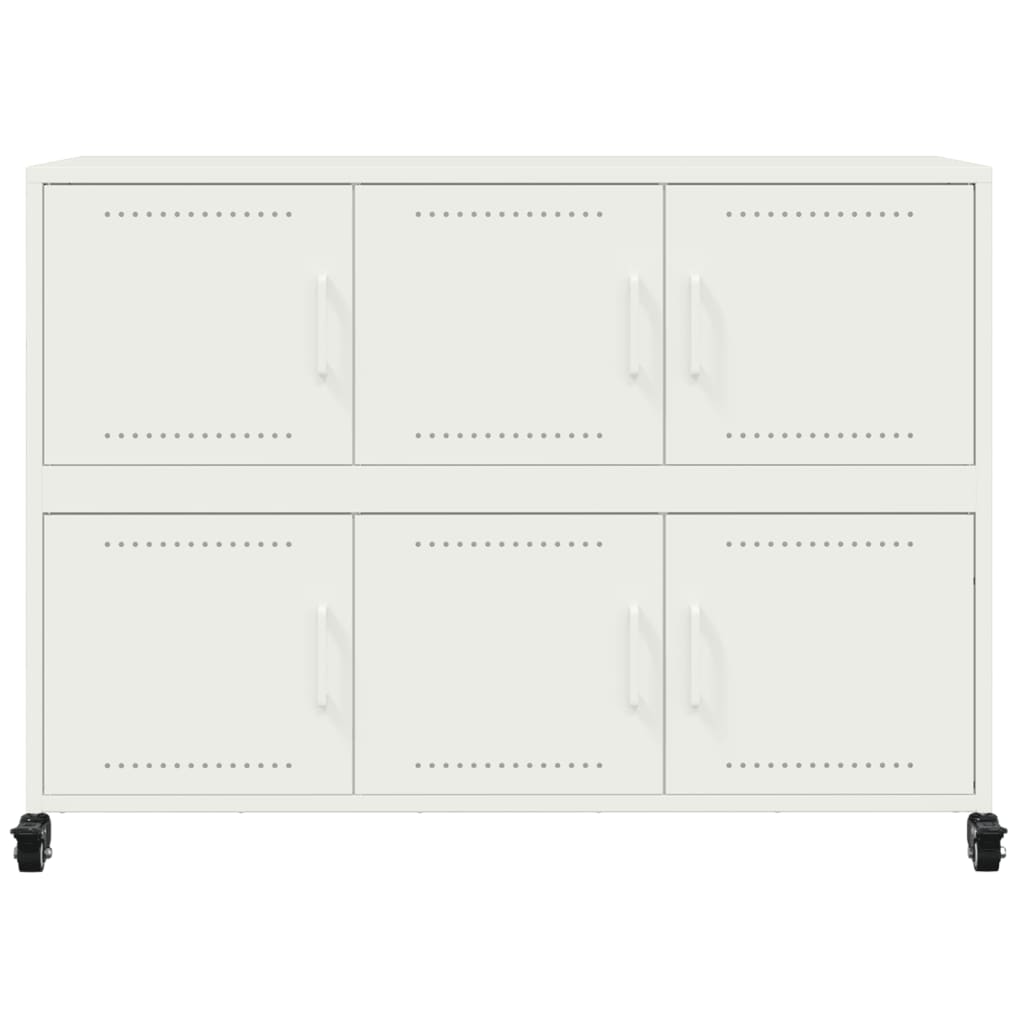 Dressoir 100,5x39x72 cm staal wit is nu te koop bij PeponiXL, paradijselijk wonen!