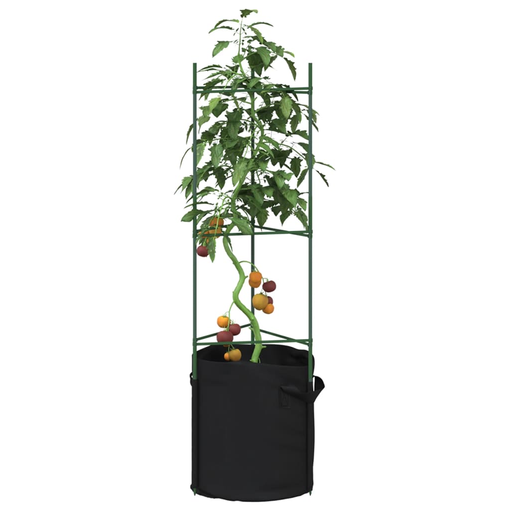 Tomatenkooi met plantenzak 2 st 116 cm staal en polypropeen is nu te koop bij PeponiXL, paradijselijk wonen!