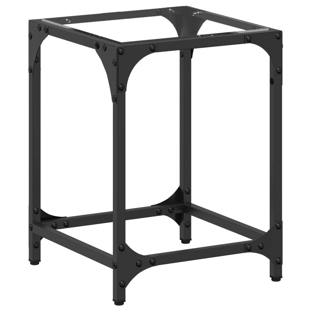 Salontafel met transparant glazen blad 30x30x40 cm staal is nu te koop bij PeponiXL, paradijselijk wonen!