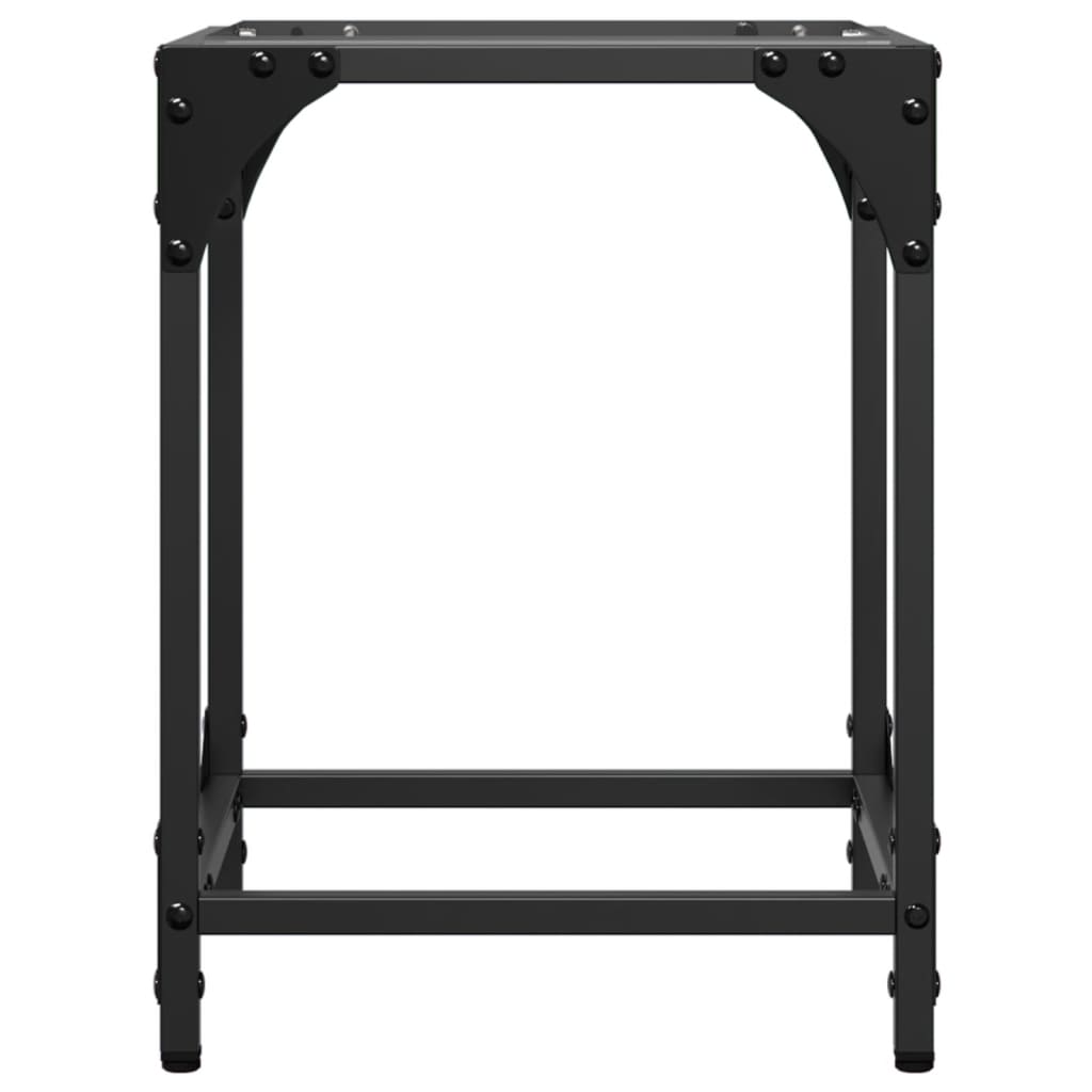 Salontafel met transparant glazen blad 30x30x40 cm staal is nu te koop bij PeponiXL, paradijselijk wonen!
