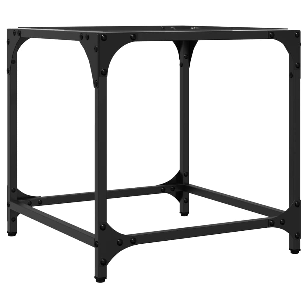 Salontafels 2 st met transparant glazen blad 40x40x40 cm staal is nu te koop bij PeponiXL, paradijselijk wonen!