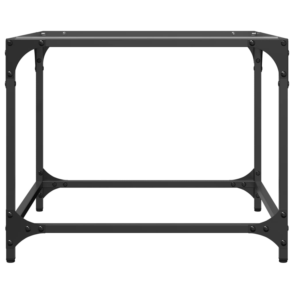 Salontafels 2 st met transparant glazen blad 50x50x40 cm staal is nu te koop bij PeponiXL, paradijselijk wonen!