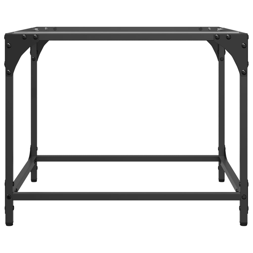 Salontafels 2 st met transparant glazen blad 50x50x40 cm staal is nu te koop bij PeponiXL, paradijselijk wonen!