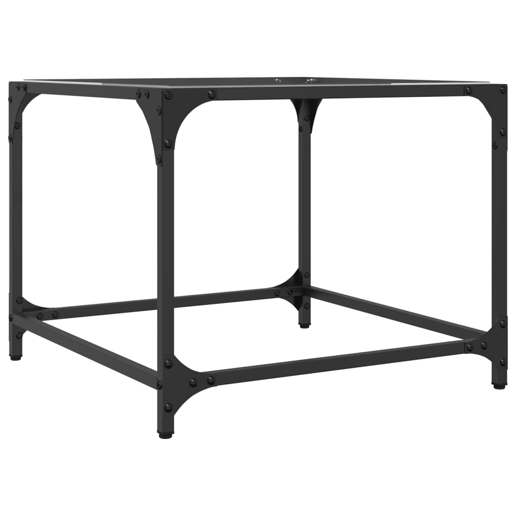 Salontafels 2 st met transparant glazen blad 50x50x40 cm staal is nu te koop bij PeponiXL, paradijselijk wonen!