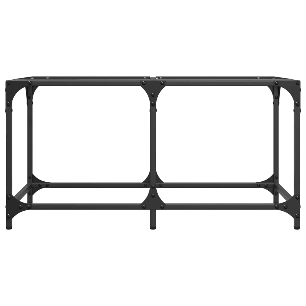 Salontafel met transparant glazen blad 78,5x40x40 cm staal is nu te koop bij PeponiXL, paradijselijk wonen!