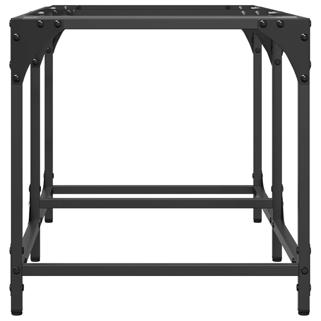 Salontafel met transparant glazen blad 78,5x40x40 cm staal is nu te koop bij PeponiXL, paradijselijk wonen!