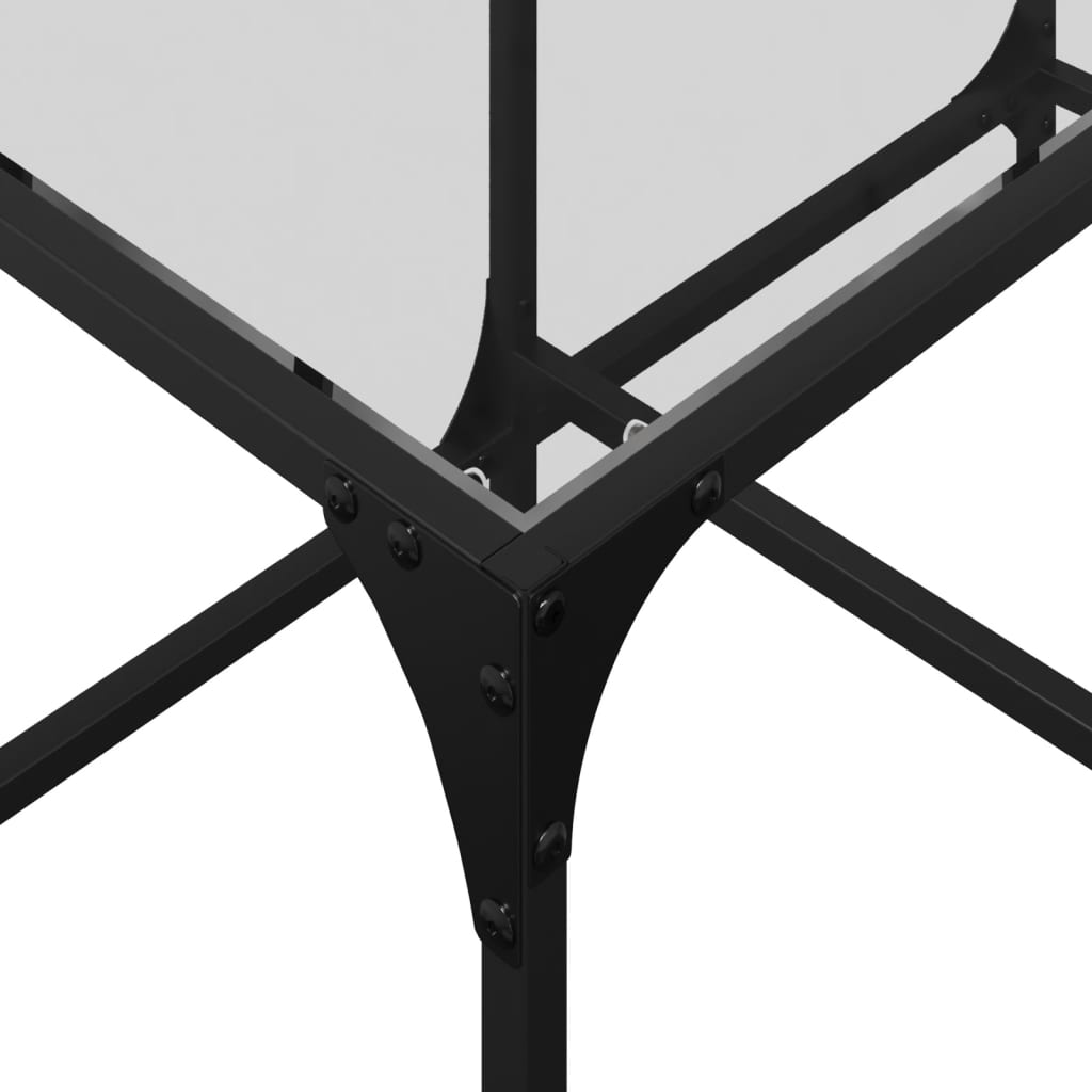 Salontafel met transparant glazen blad 78,5x40x40 cm staal is nu te koop bij PeponiXL, paradijselijk wonen!